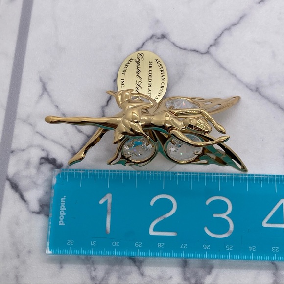 Crystal Delight 24K Gold Plated Austrian Crystal Fairy Window Decor by Mascot - Picture 4 of 4